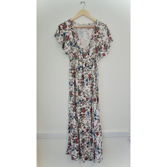 Love U Already Ivory Floral Maternity Dress Size S/M - Picture 1 of 3
